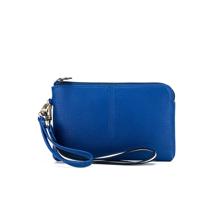 Lylah Cobalt Blue Pouch Black Caviar