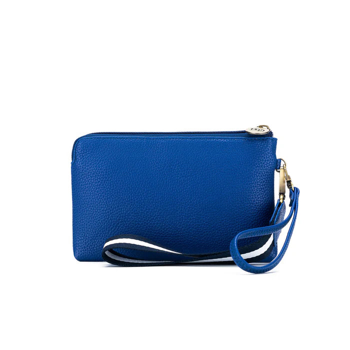 Lylah Cobalt Blue Pouch Black Caviar