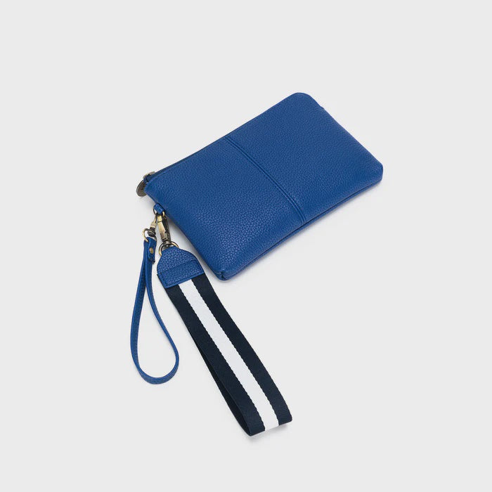 Lylah Cobalt Blue Pouch Black Caviar