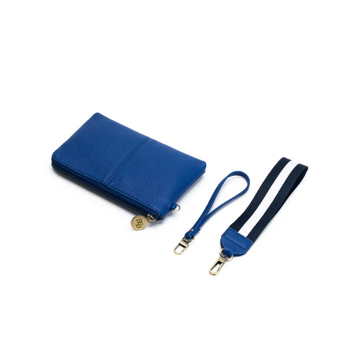 Lylah Cobalt Blue Pouch Black Caviar