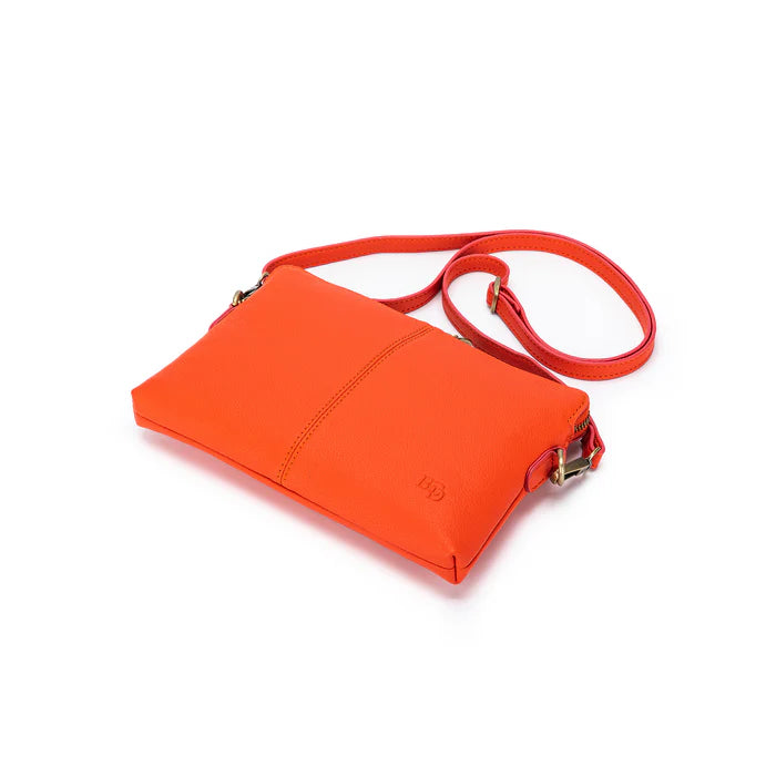 Kiara Orange X/Body Clutch Black Caviar